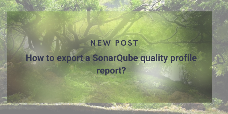 How to export a SonarQube quality profile report? cover