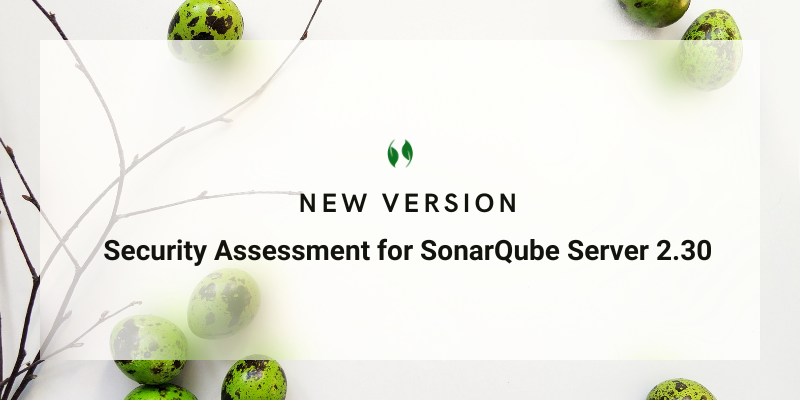 Security Assessment for SonarQube Server 2.30 cover