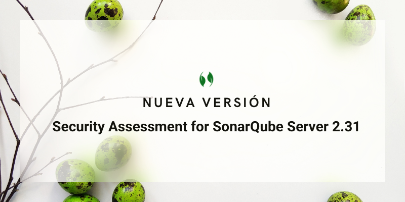 Portada de Security Assessment for SonarQube Server 2.31