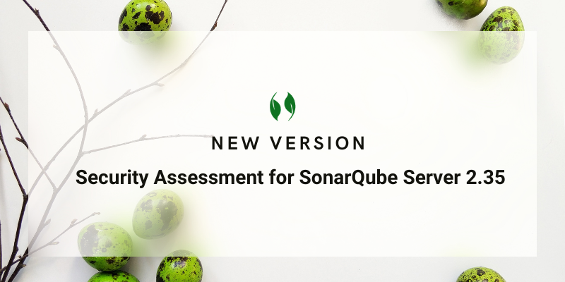 Security Assessment for SonarQube Server 2.35 cover