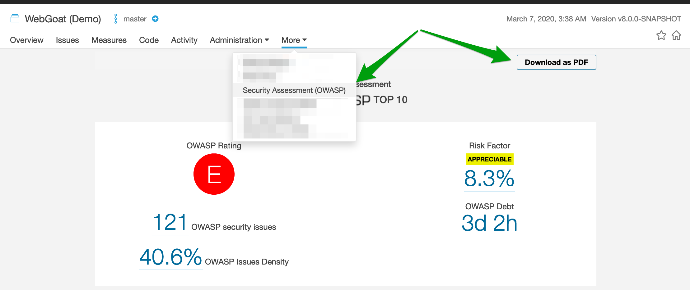 PDF Export Security