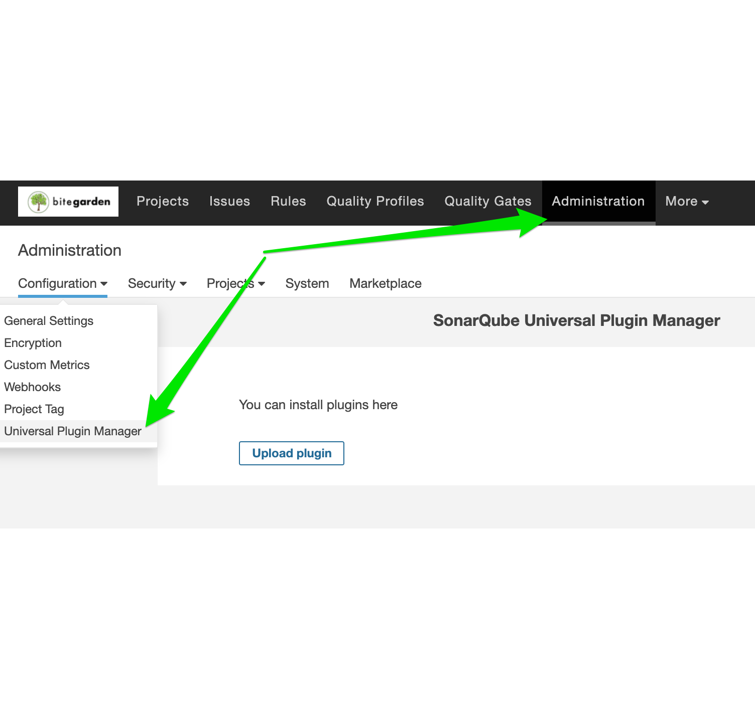 sonarqube upm settings