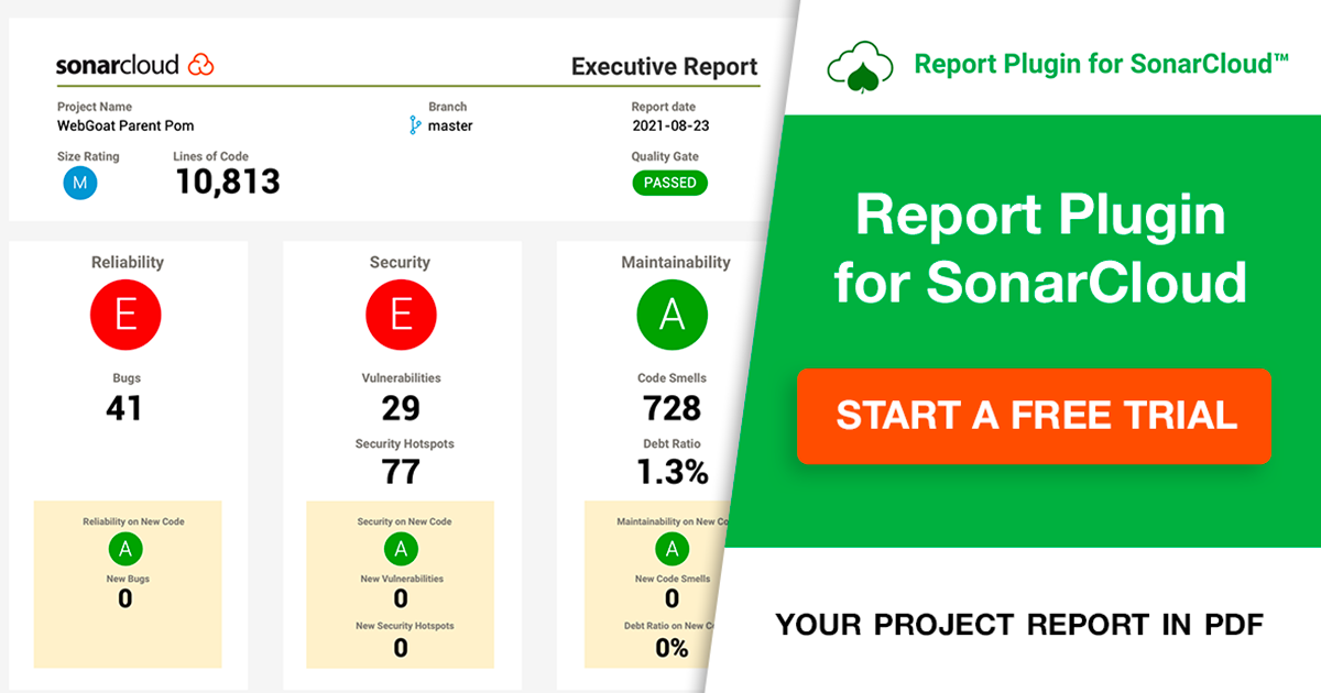 Portada de Abbiamo lanciato il nuovo Report Plugin per SonarCloud!